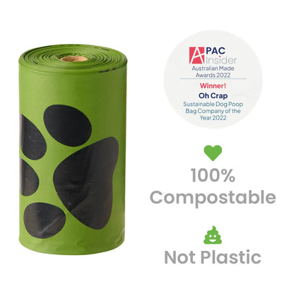 Oh Crap Compostable Dog Poo Bags (pack of 60)